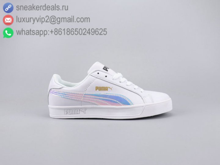 Puma Smash Vulc Low Unisex Sneakers White Laser Size 36-44